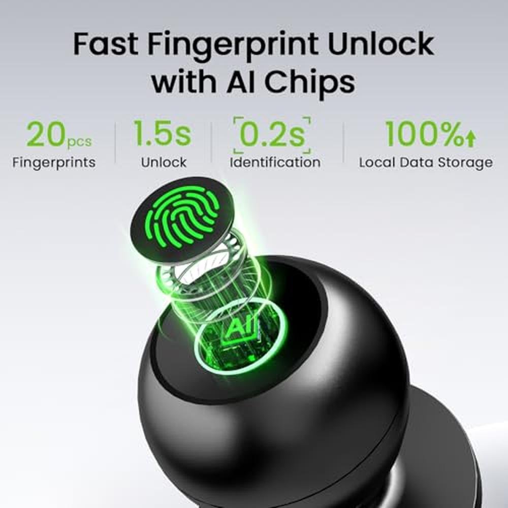 Fingerprint Door Lock: GHome Smart 3-in-1 Biometric Door – Close-up Detail