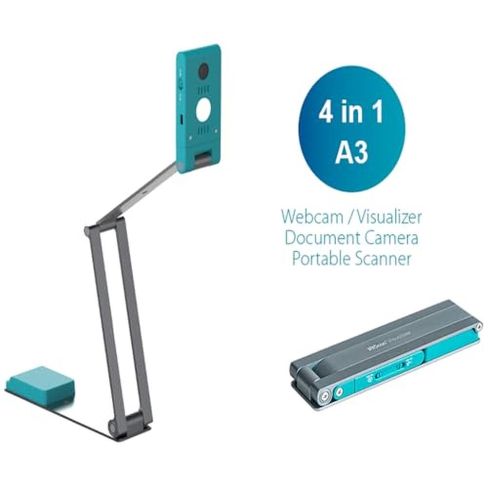 Visualizer 13mp: IRIScan Visualizer Webcam Document Camera – Side View