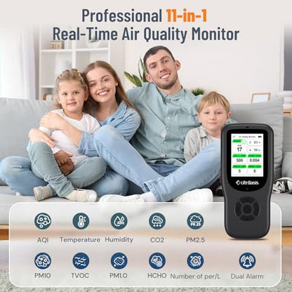 LifeBasis Air Quality Monitor Indoor – Side View