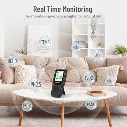 LifeBasis Air Quality Monitor Indoor – In Use