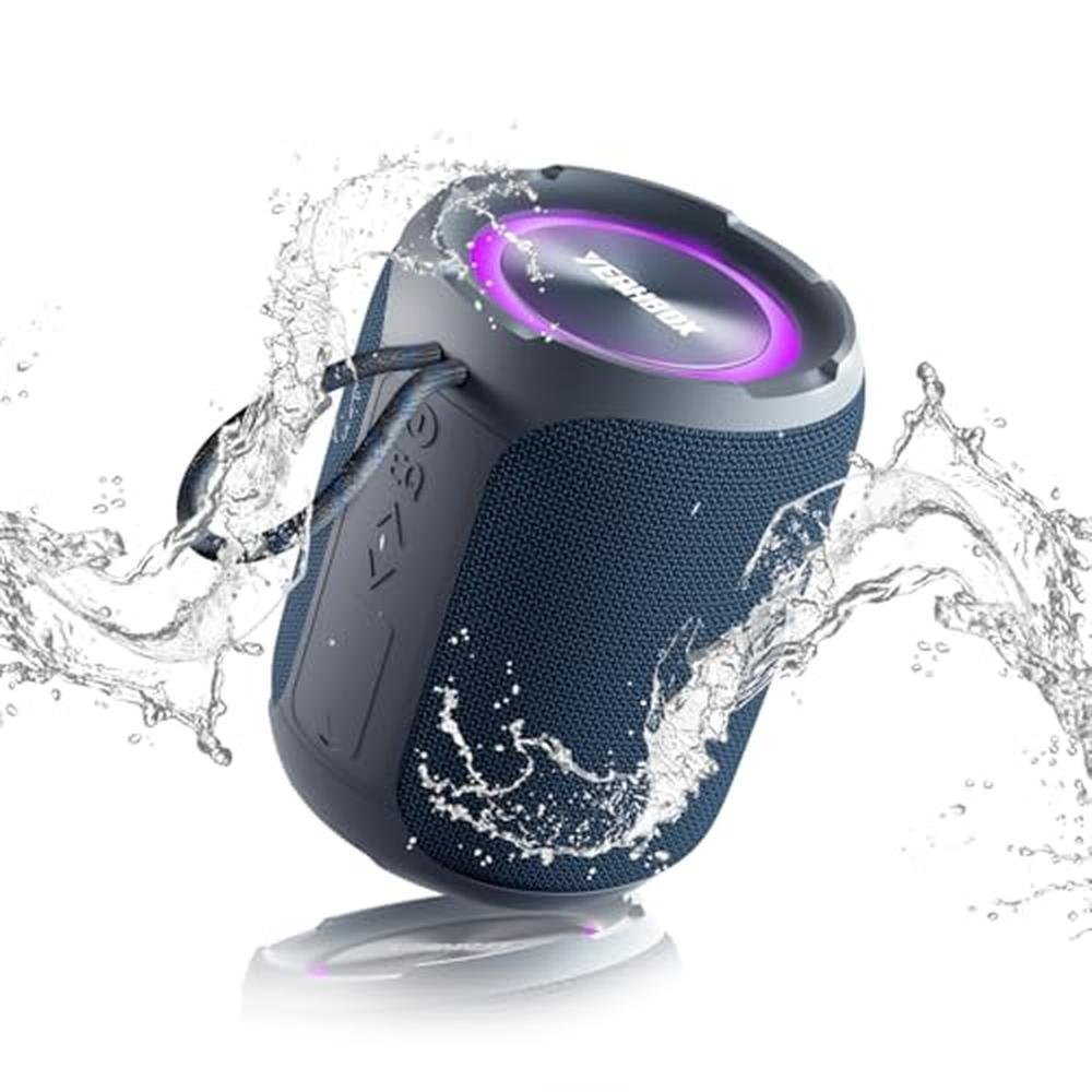 Bluetooth Speaker: YEAHBOX Portable IPX7 Waterproof 40W – Front View
