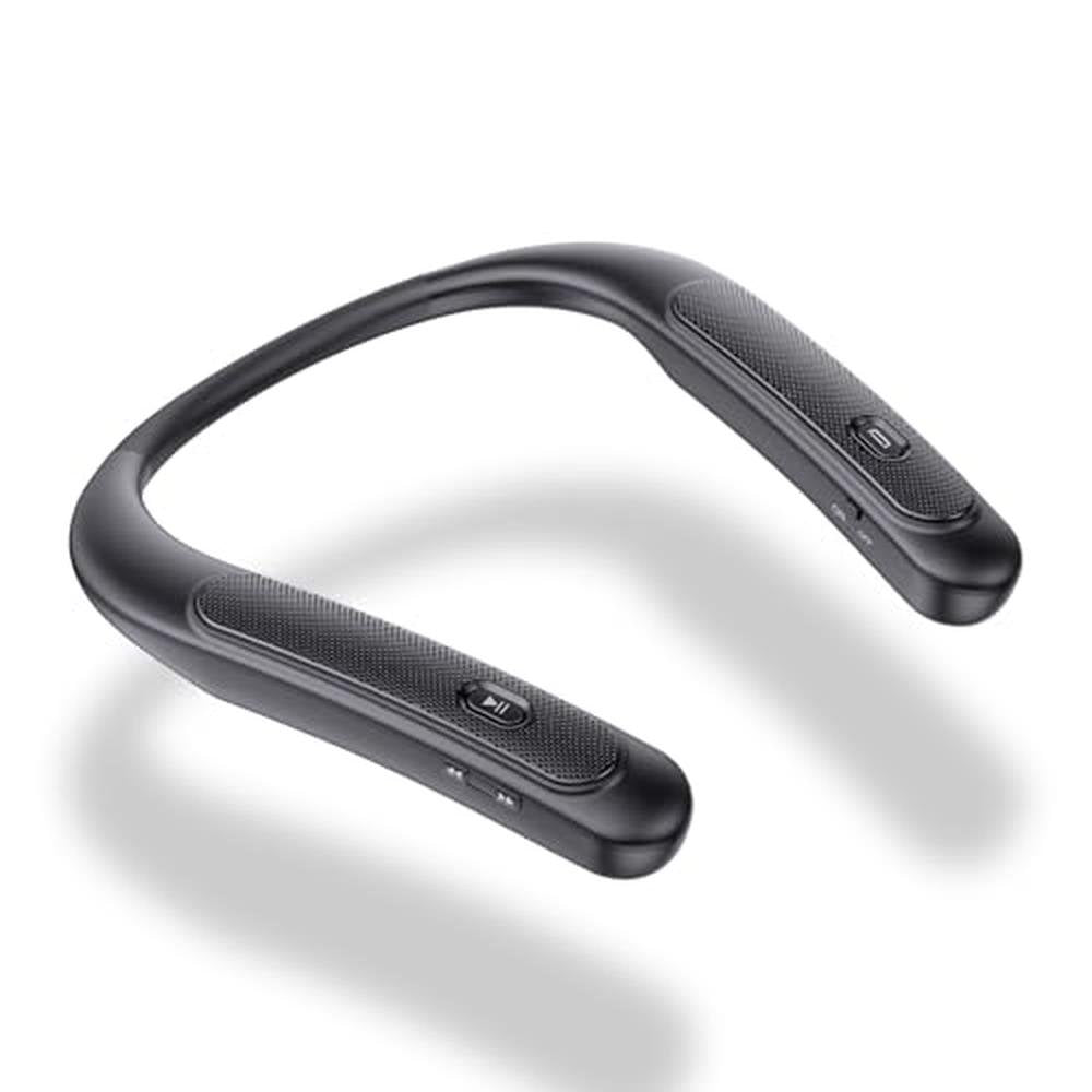 Neckband Bluetooth Speaker: Wireless Wearable Speaker with – Front View
