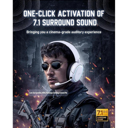 Wireless Gaming Headset: 7.1 Surround Sound – Side View