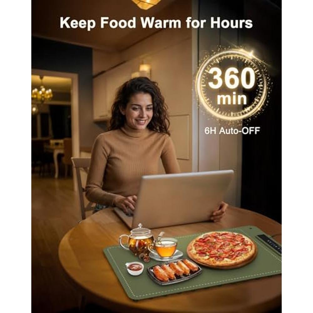 Electric Warming Tray: Mojimdo Silicone Warming Mat for – In Use