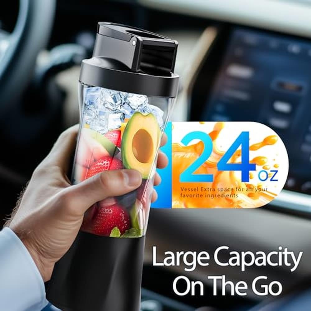 Portable Blender: Cordless 24oz Personal Blender for Shakes – Close-up Detail