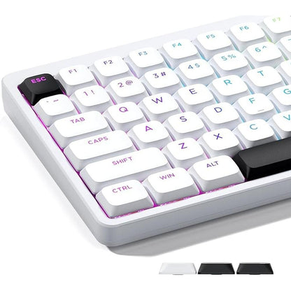 Keycaps Keyboard: Xvx Low Profile White Keycaps Shine – Front View