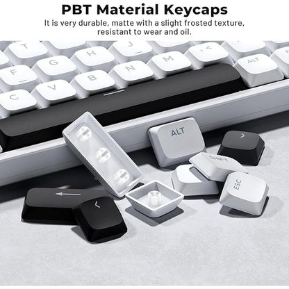 Keycaps Keyboard: Xvx Low Profile White Keycaps Shine – Close-up Detail