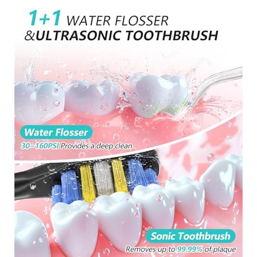 Water Oral Flosser: Professional Electric Toothbrush Combo – Side View