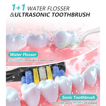 Water Oral Flosser: Professional Electric Toothbrush Combo – Side View