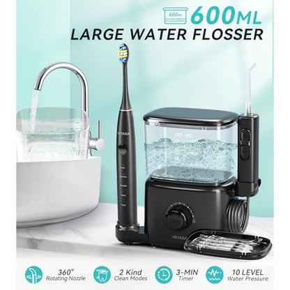 Water Oral Flosser: Professional Electric Toothbrush Combo – Close-up Detail