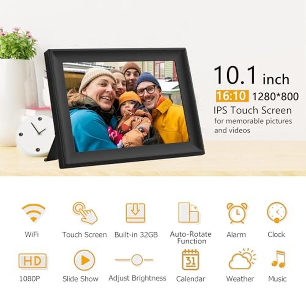 SSAWiFiFrame 32GB: 10.1 Inch WiFi Digital Picture Frame – Side View