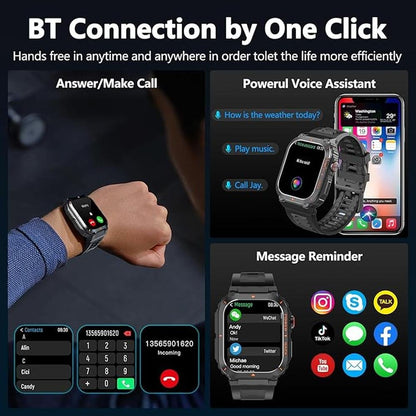 GPS Watch: Smart Military GPS Smartwatches with Call – Side View