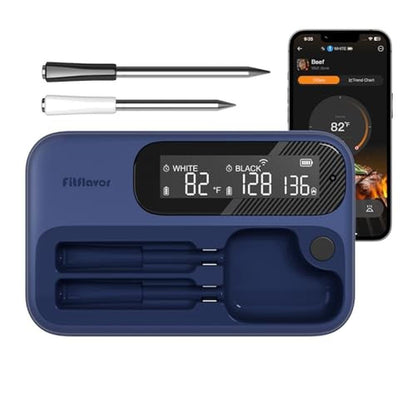 Meat Thermometer: Fitflavor Bluetooth Dual Probes WiFi – Front View