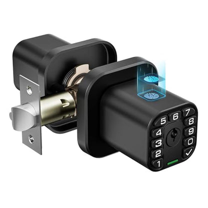 Premium Smart Door Knobs: Richelock Fingerprint Door Knob – Front View