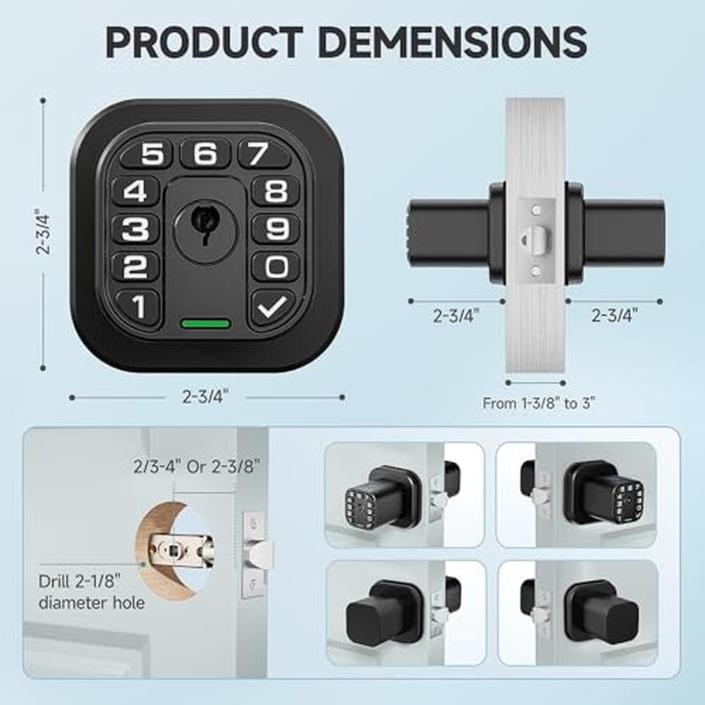 Premium Smart Door Knobs: Richelock Fingerprint Door Knob – Packaging