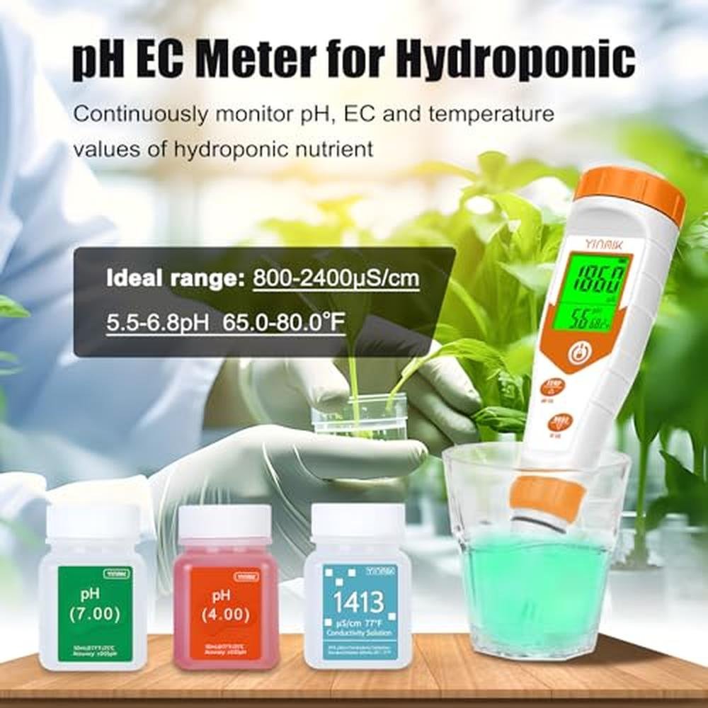 Hydroponics Meter for Sale: Premium Grade pH EC TDS – Close-up Detail