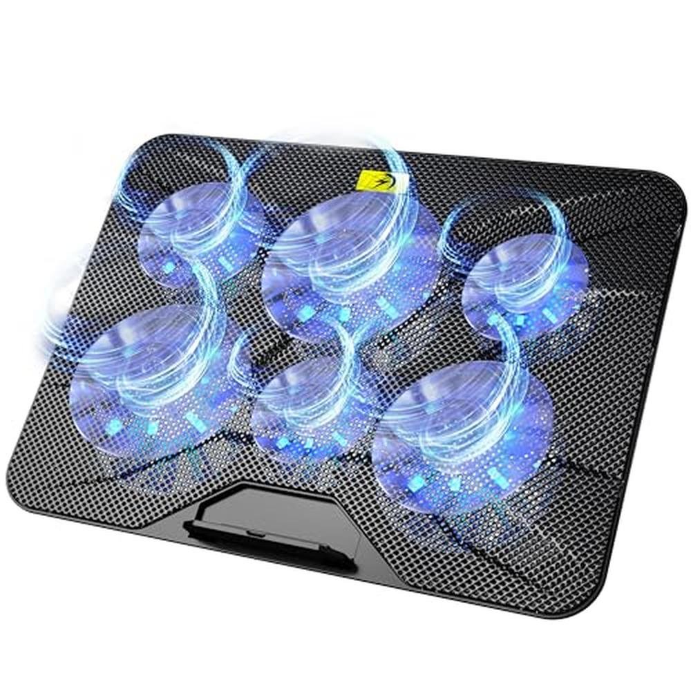 AICHESON Laptop Cooling Pad: 6 High-Speed Fans – Front View