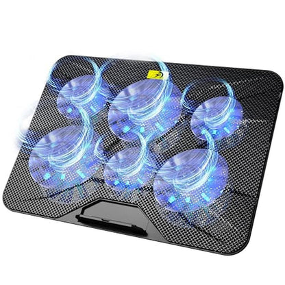 AICHESON Laptop Cooling Pad: 6 High-Speed Fans – Front View