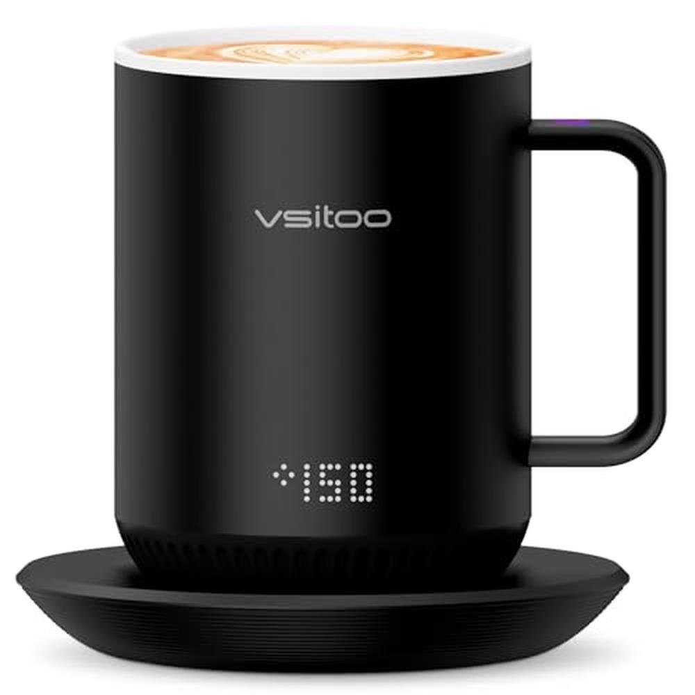 Vsitoo S3 10oz Smart Mug: Temperature Control Heated Coffee – Front View