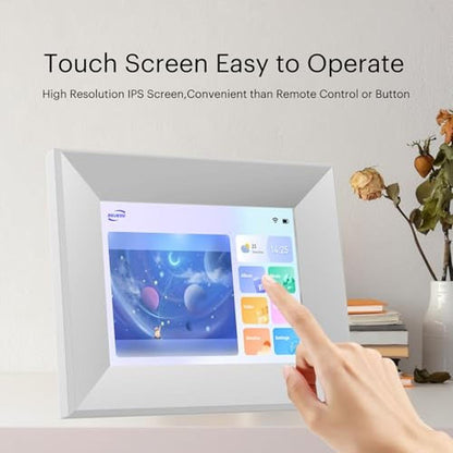 Frame Photo: BWJBSW 8-Inch Digital Picture Frame with WiFi – Close-up Detail