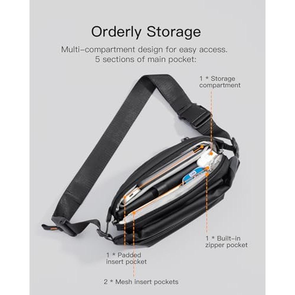 Bag Shoulder: Inateck Sling Bag X Multi-Pocket Crossbody – In Use
