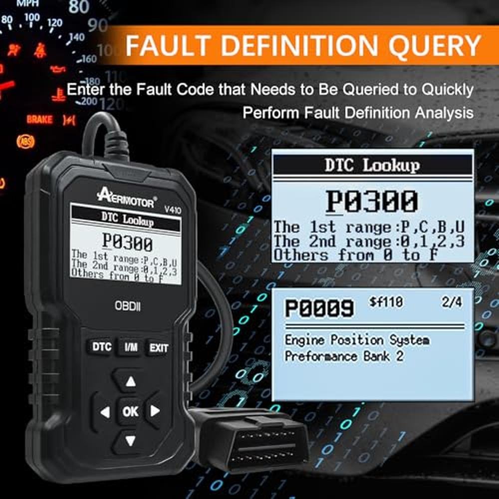 OBD2 Scanner: V410 Car Scanner Diagnostic Tool: Engine – Close-up Detail