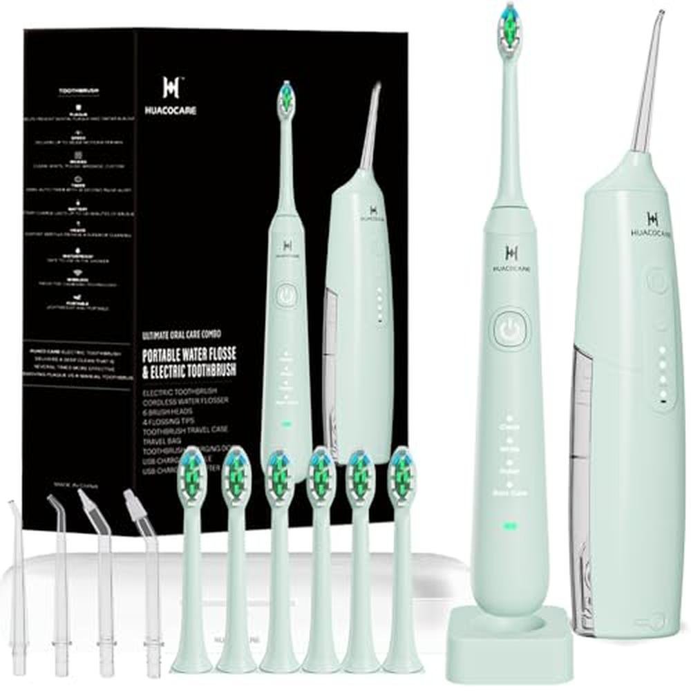 Oral Clean Kit: HUACO CARE 2-1 Water Dental Flosser & – Front View
