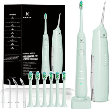 Oral Clean Kit: HUACO CARE 2-1 Water Dental Flosser & – Front View