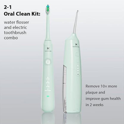 Oral Clean Kit: HUACO CARE 2-1 Water Dental Flosser & – Side View