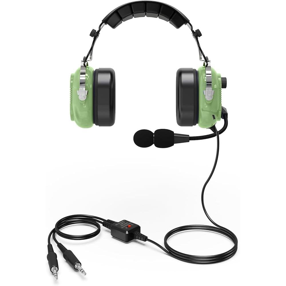 Noise Cancelling Pilot Headphone General Aviation Headset – Side View