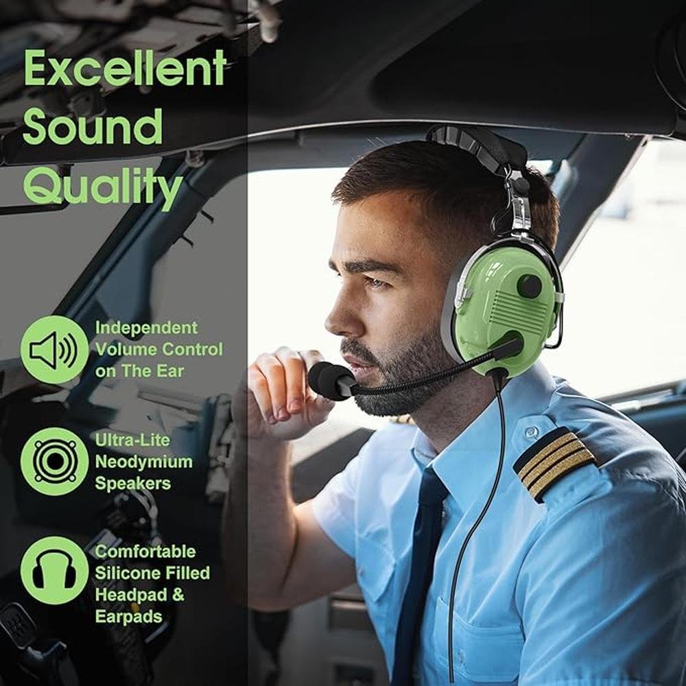 Noise Cancelling Pilot Headphone General Aviation Headset – Packaging