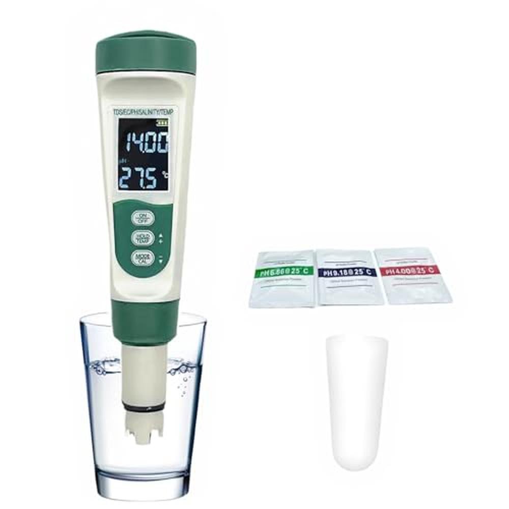 Aquarium Meter: 5-in-1 Digital PH – Front View