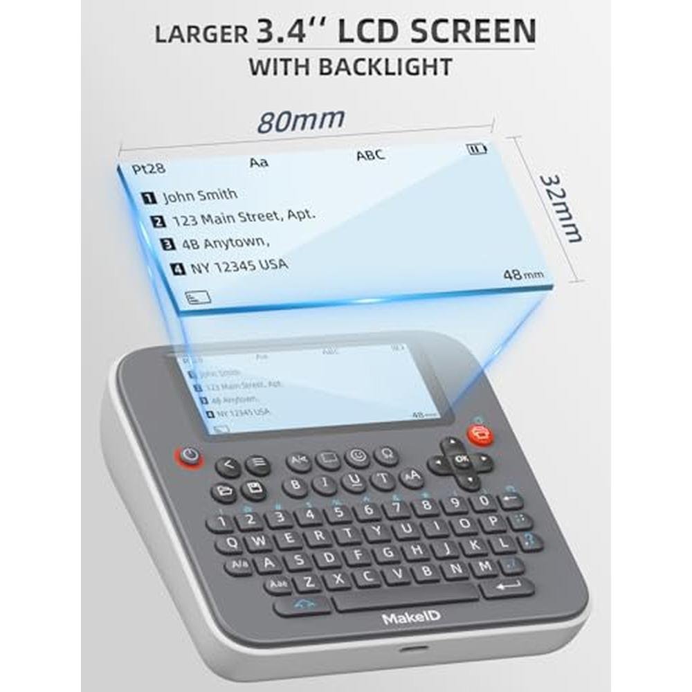 Makeid Portable Wireless Label Maker – Side View