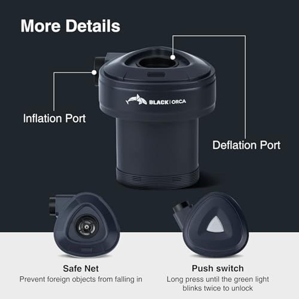 Air Pump: Black Orca Portable Electric Air Pump 6 kPa – Packaging