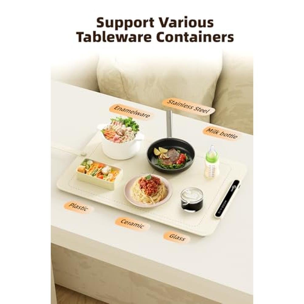 Warming Food Mat: Tempmaster Adjustable Warming Tray – Side View