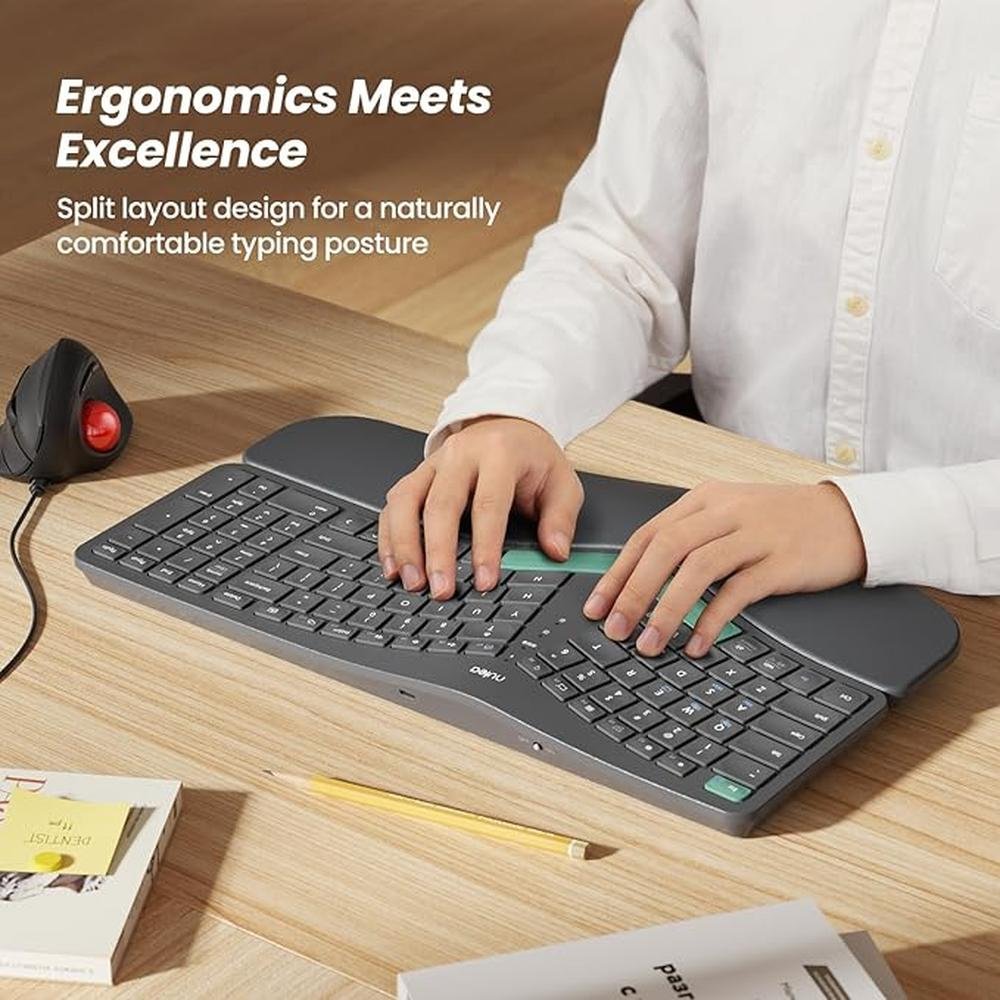 Keyboard Nulea: Nulea Wireless Ergonomic Keyboard Split – Side View