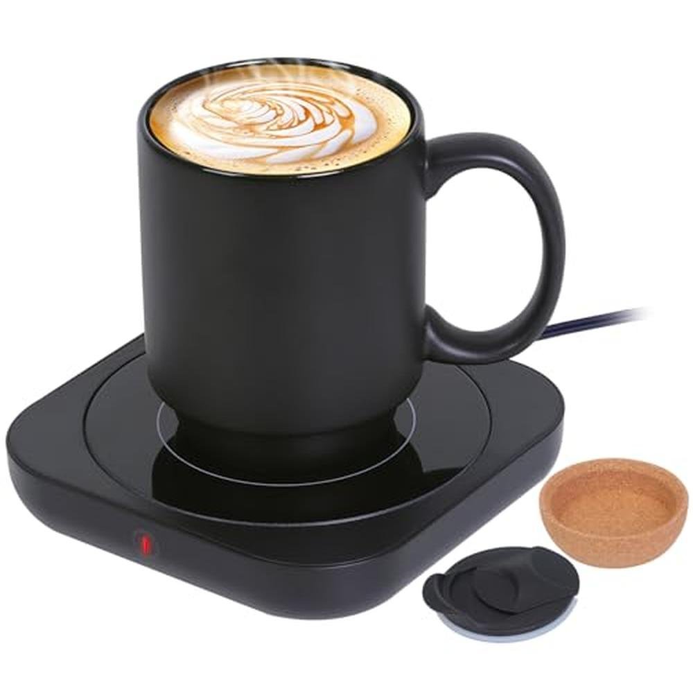 Coffee Mug Warmer & Mug Set: Electric 36W Coffee Cup Heater – Front View