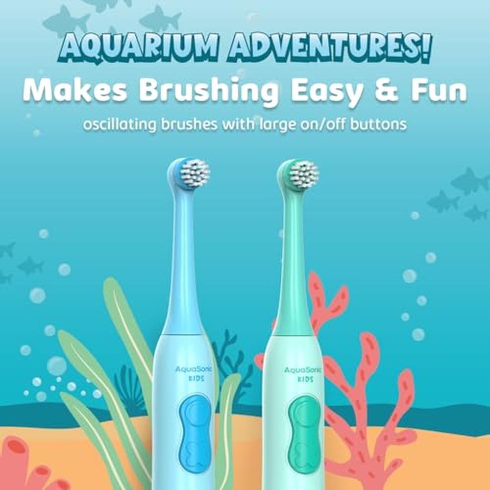 Aquasonic Kids Electric Toothbrush Set – Side View