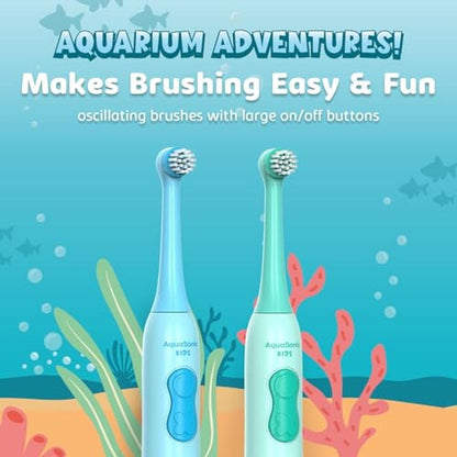 Aquasonic Kids Electric Toothbrush Set – Side View