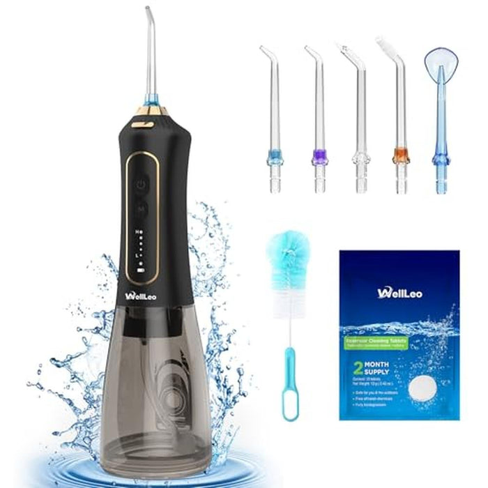 Flosser Teeth: WellLeo Water Flosser 300ML Cordless Oral – Front View