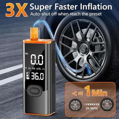 Tire Air: Portable Air Compressor 180PSI – Side View