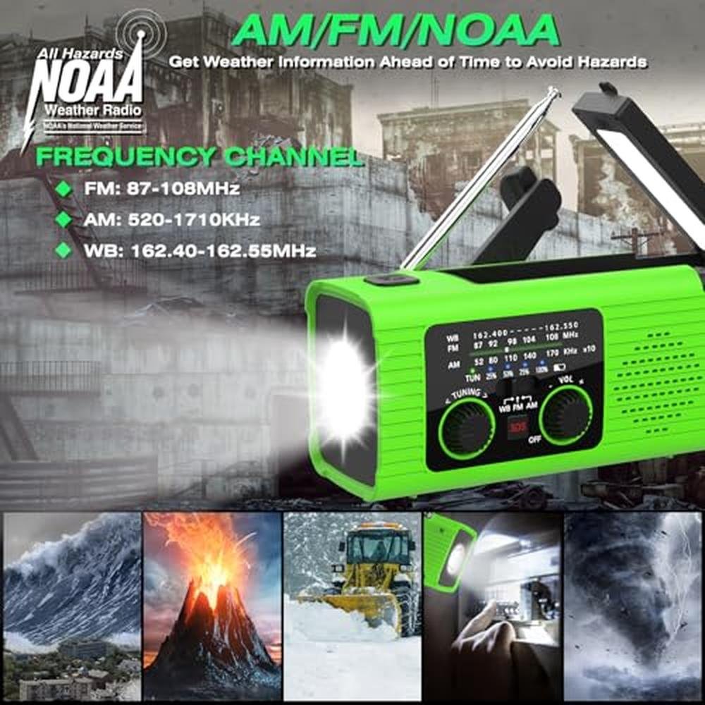 Radio Nitigo: NITIGO Emergency Radio Multifunction Solar – Side View