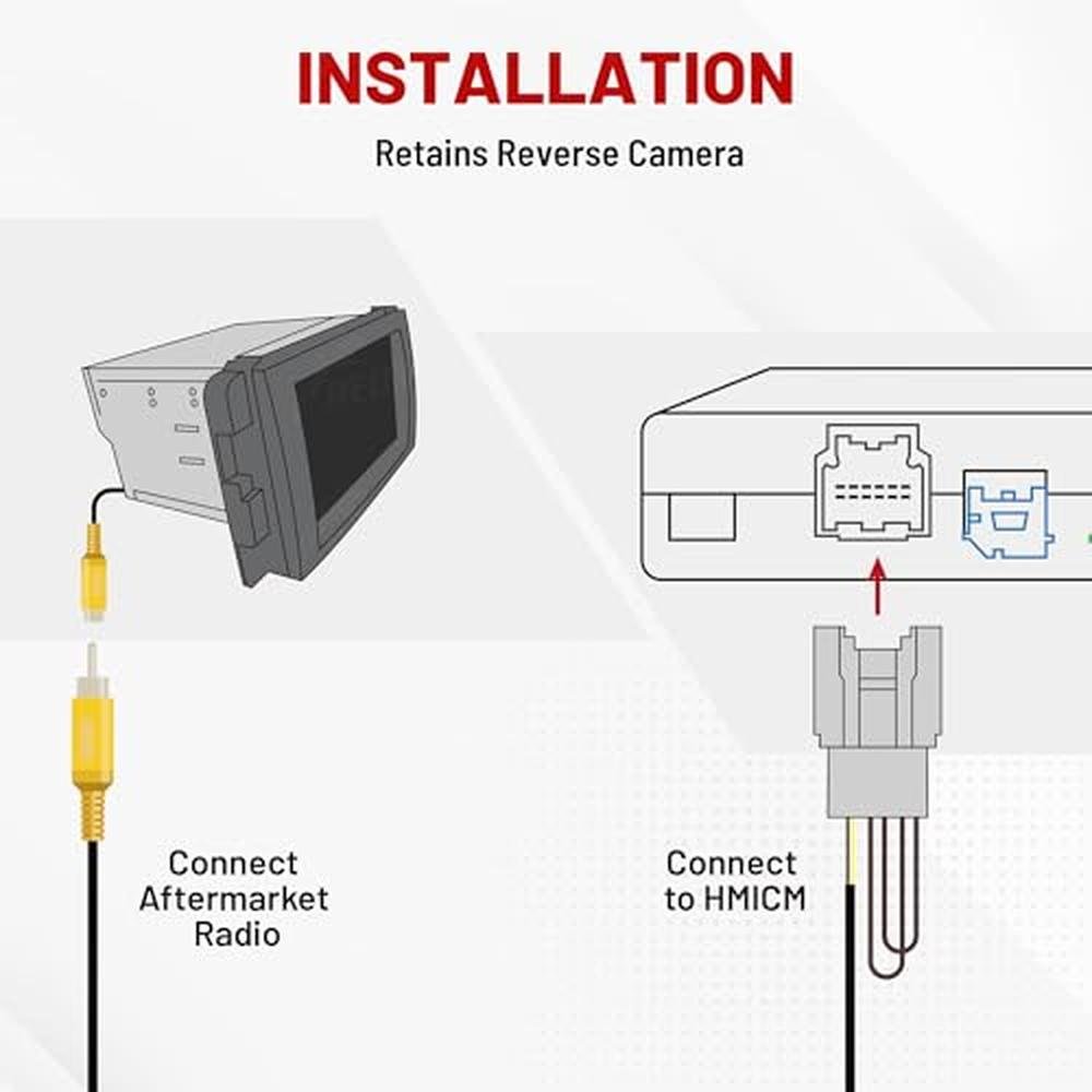 Reverse Camera Retention Wiring Harness – In Use