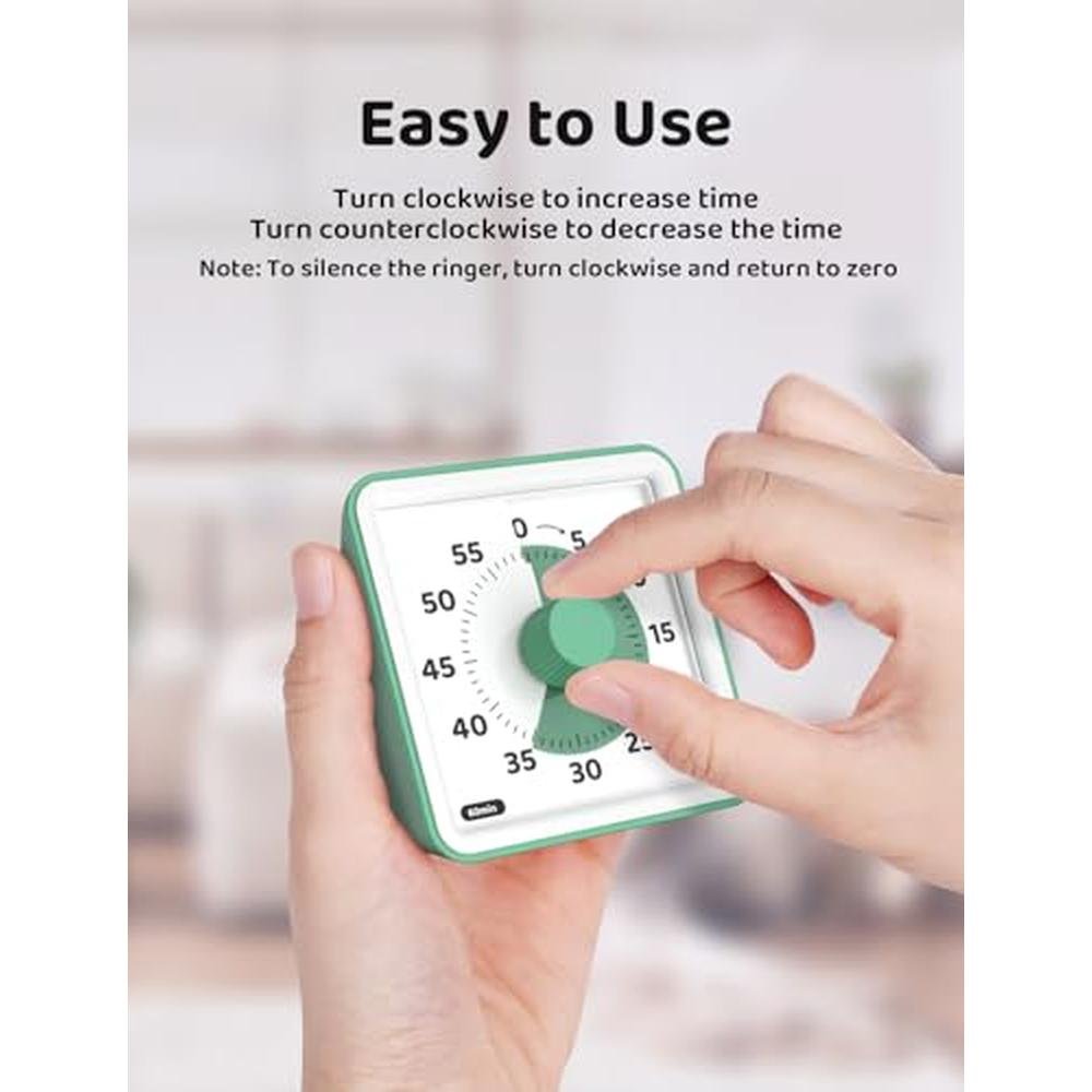 Timer for Kids: 60 Minute Visual Countdown Timer with – Side View