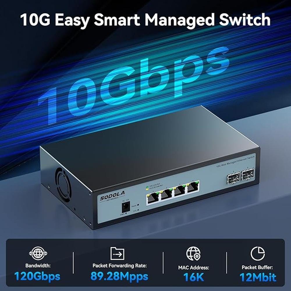 6 Port 10G Easy Web Managed Switch – In Use