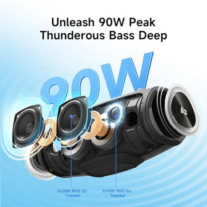 Bluetooth TAZATA: TAZATA Portable Loud 60W Speaker – Side View
