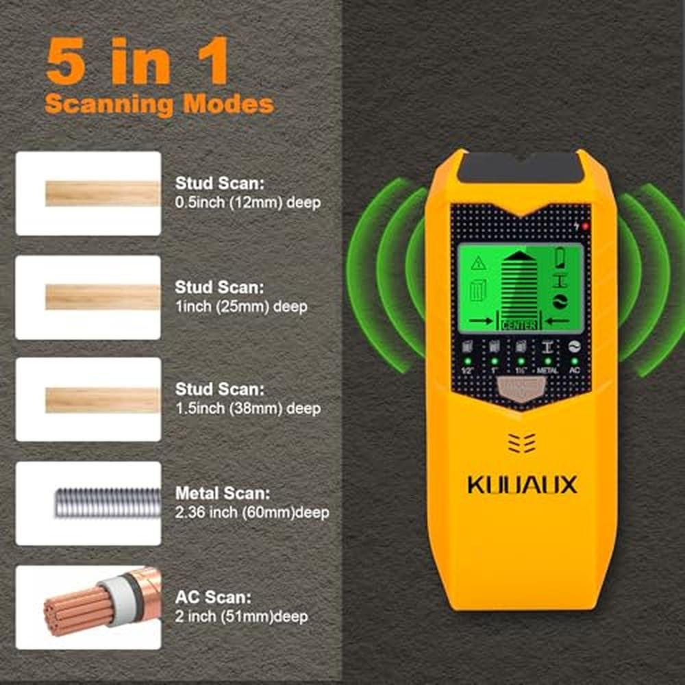 Stud Kuuaux: KUUAUX 5-in-1 Wall Scanner with Smart – Close-up Detail