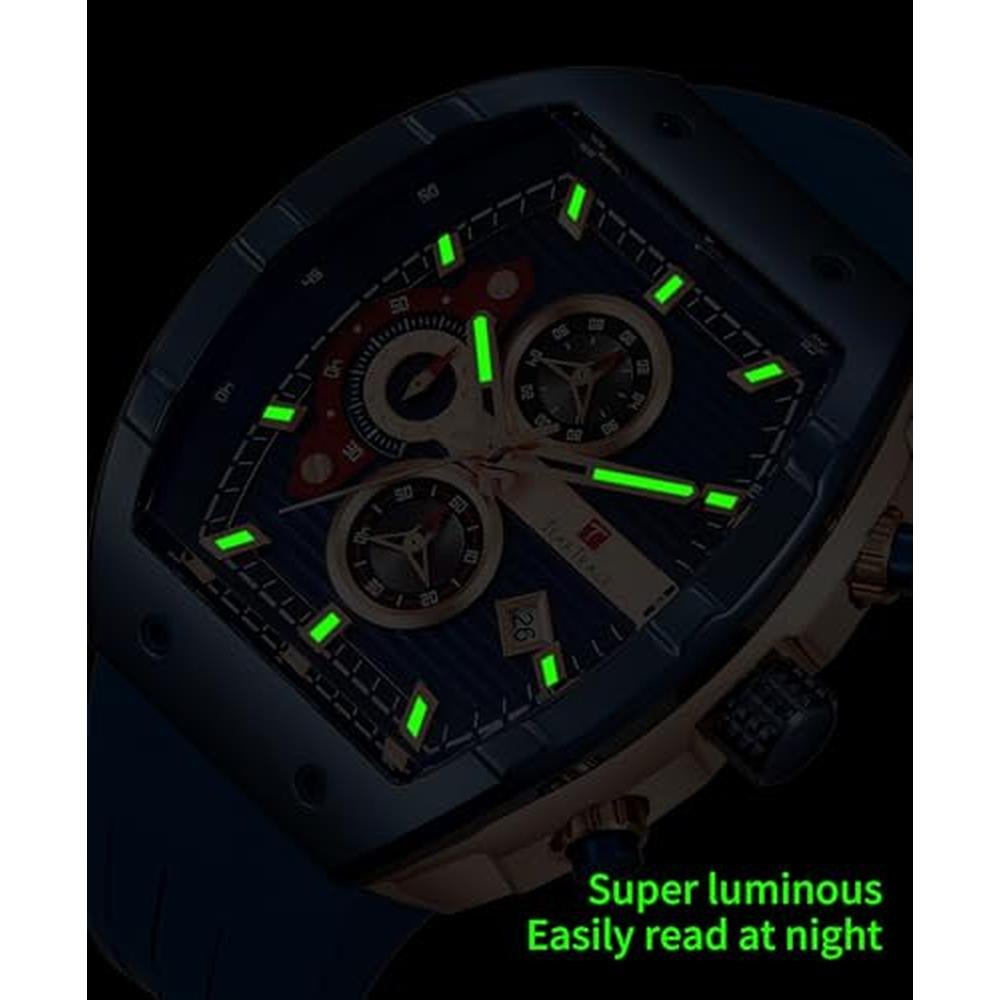 Tear Trace Watch: TEARTRACE Tonneau Chronograph Analog – Side View