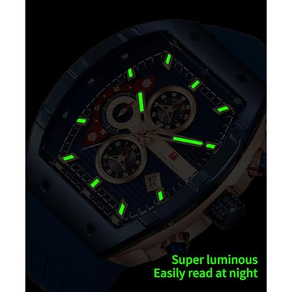 Tear Trace Watch: TEARTRACE Tonneau Chronograph Analog – Side View