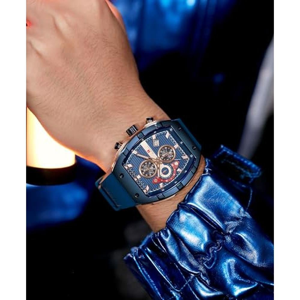 Tear Trace Watch: TEARTRACE Tonneau Chronograph Analog – Close-up Detail